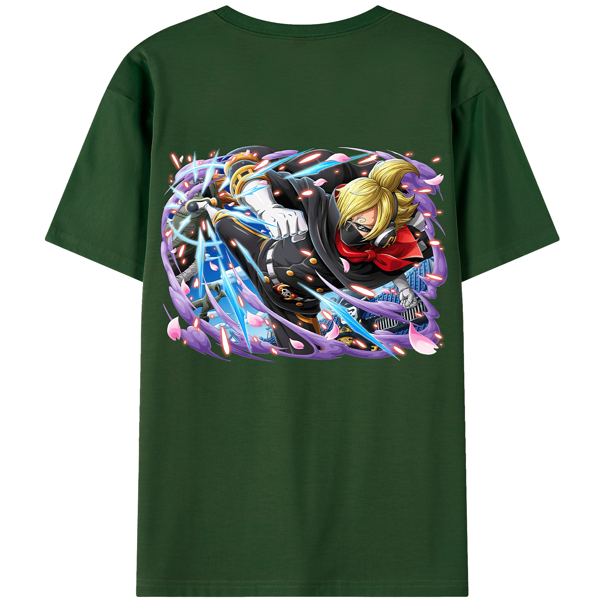 ワンピース サンジ ONE PIECE Sanji 綿100％半袖Tシャツ（背面プリント）